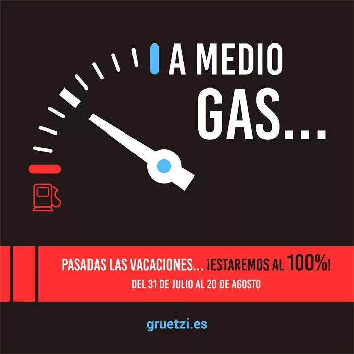 Agència de Publicitat, Marketing Online, Desenvolupament web, SEO, SEM, Disseny gràfic Barcelona. A mig gas per vacances. By Gruetzi