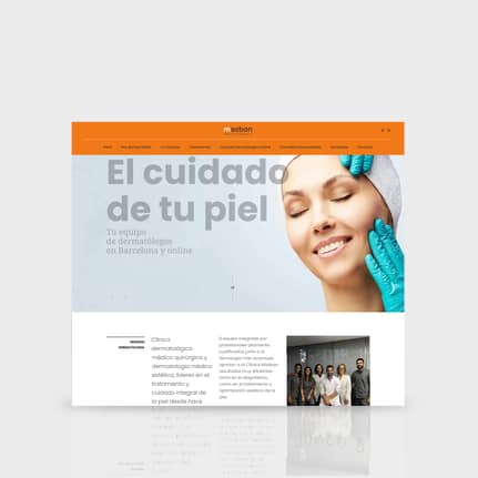 Diseñadores web en Barcelona, expertos SEO. Saban Dermatología